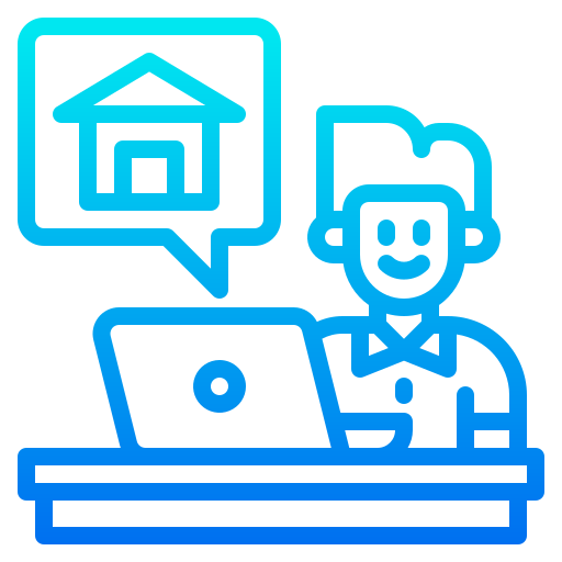 Work from home srip Gradient icon