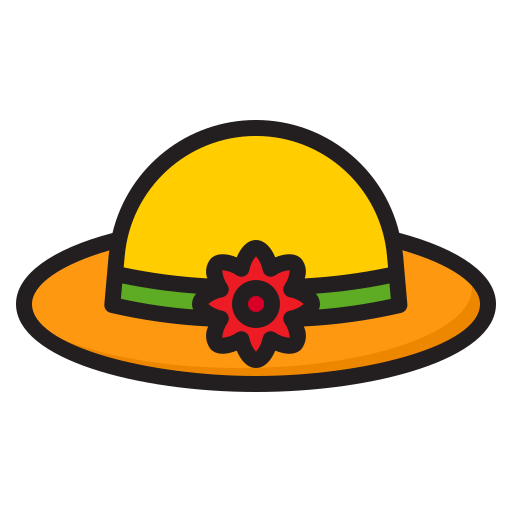 sombrero srip Lineal Color icono