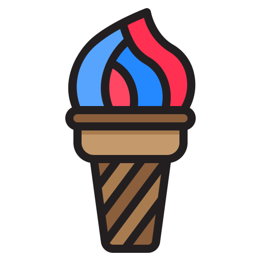 아이스크림 srip Lineal Color icon