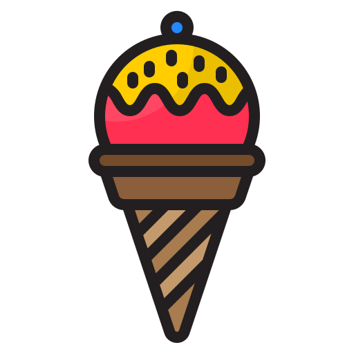 eiscreme srip Lineal Color icon