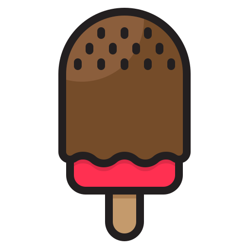 helado srip Lineal Color icono