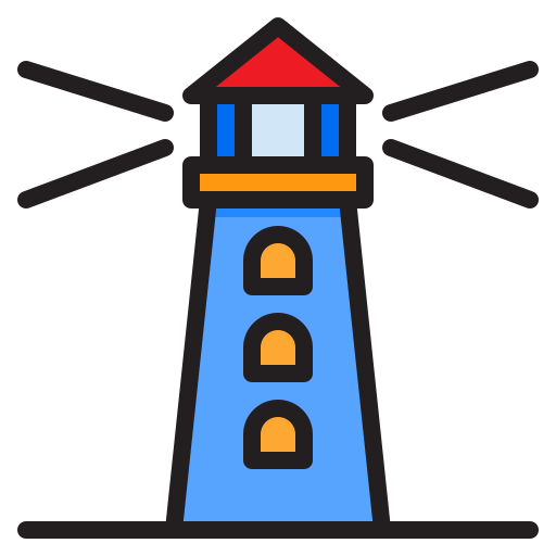 灯台 srip Lineal Color icon