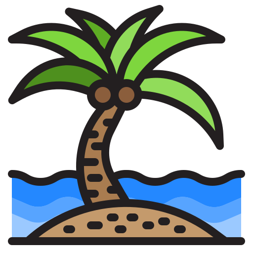 playa srip Lineal Color icono