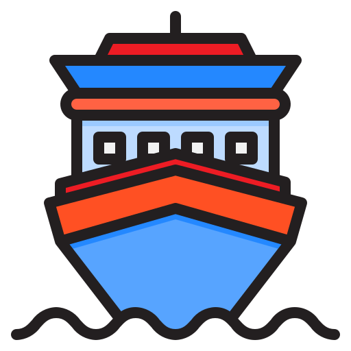 barco srip Lineal Color icono