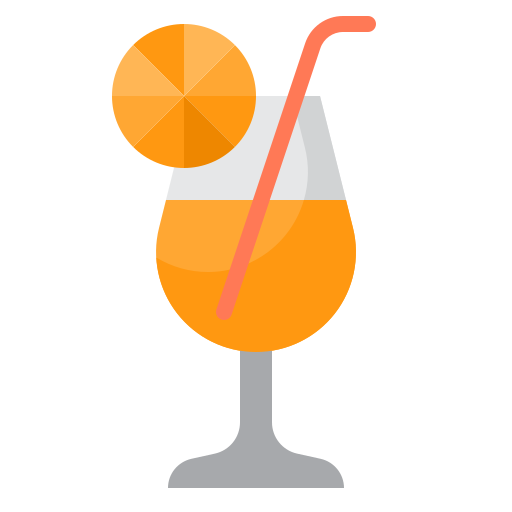 Orange juice srip Flat icon