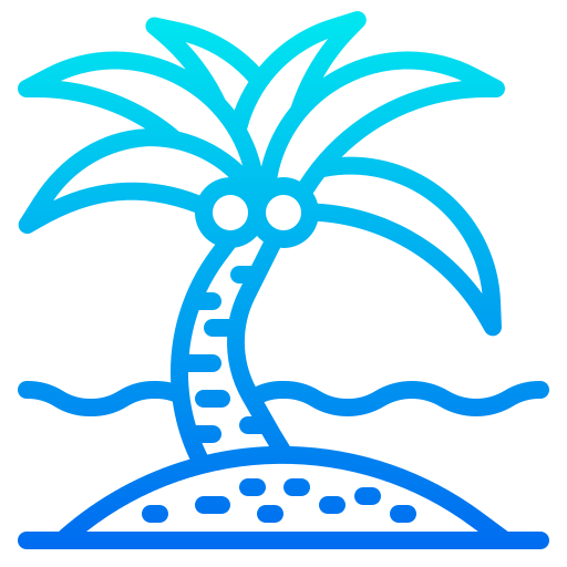 пляж srip Gradient иконка