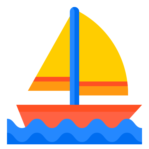 Парусная лодка srip Flat иконка