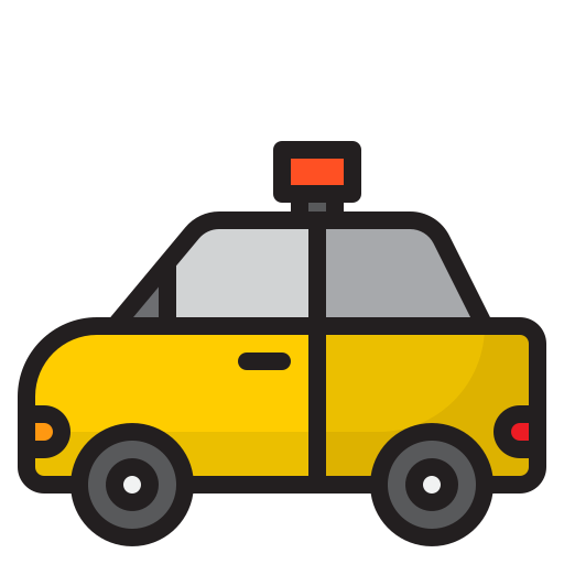 taxi srip Lineal Color icon
