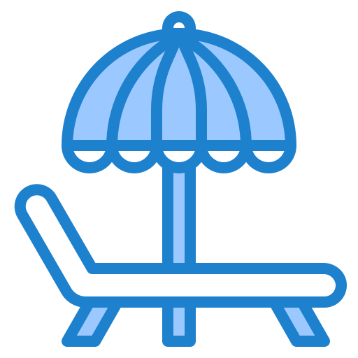 зонт от солнца srip Blue иконка