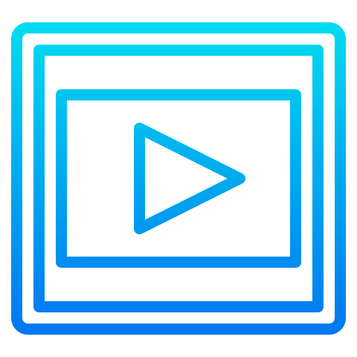 videoplayer srip Gradient icon