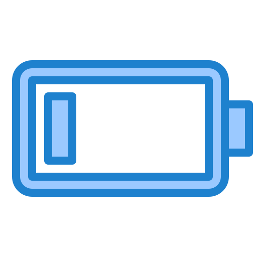 niedriger batteriestatus srip Blue icon