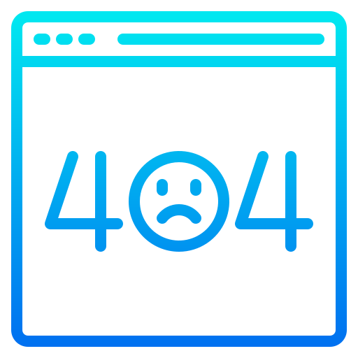 błąd 404 srip Gradient ikona