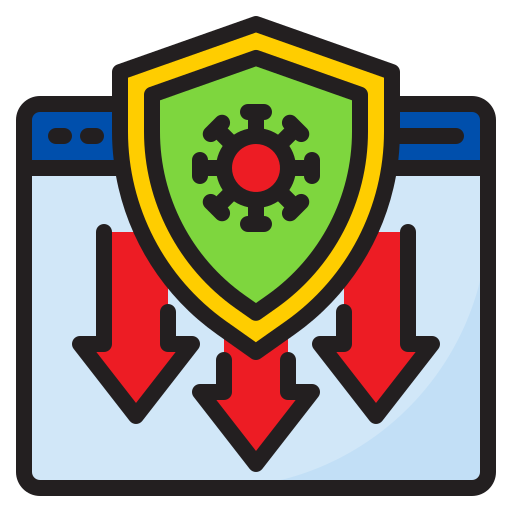 antivirus srip Lineal Color icon