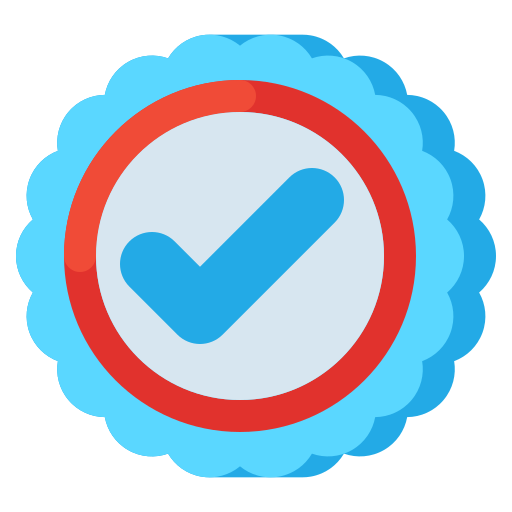 verificato Flaticons Flat icona