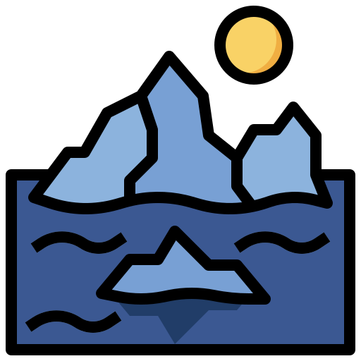 glaciar Surang Lineal Color icono