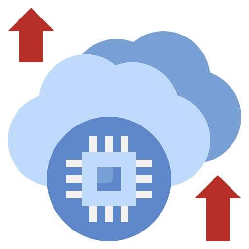 cloud-server Surang Flat icon