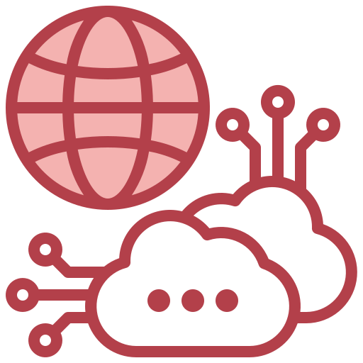 Cloud computing Surang Red icon