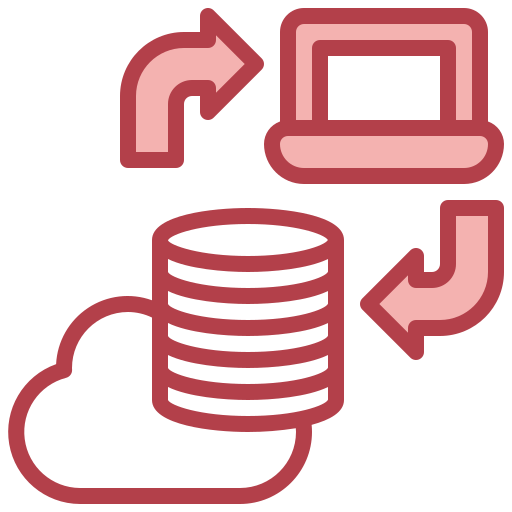 Data transfer Surang Red icon