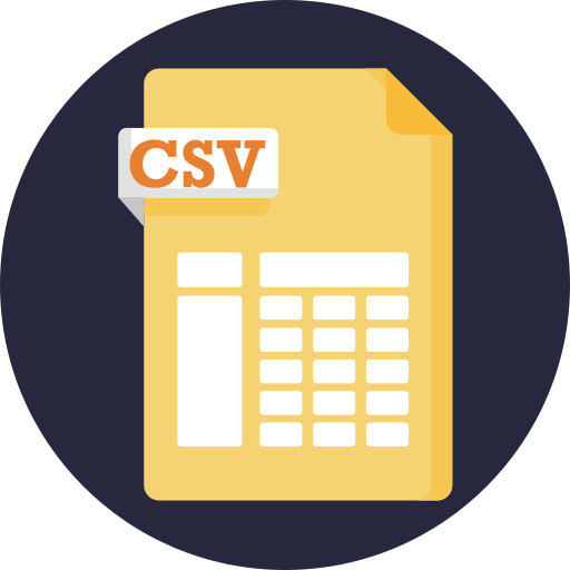 csv-bestandsindeling Generic Circular icoon