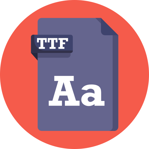 Ttf file format Generic Circular icon