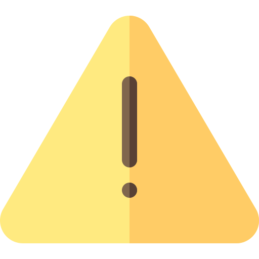 gevaar Basic Rounded Flat icoon