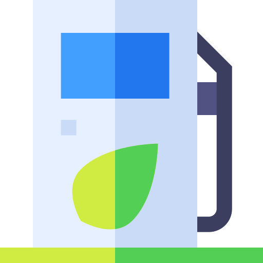 Öko-kraftstoff Basic Straight Flat icon