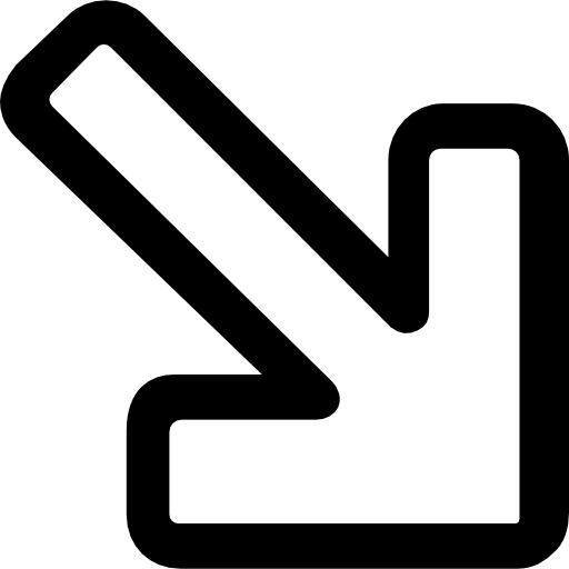seta diagonal Roundicons Lineal Ícone