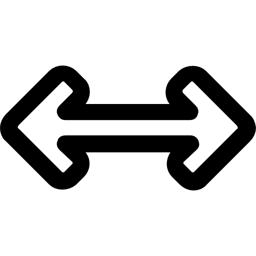 flecha doble Roundicons Lineal icono