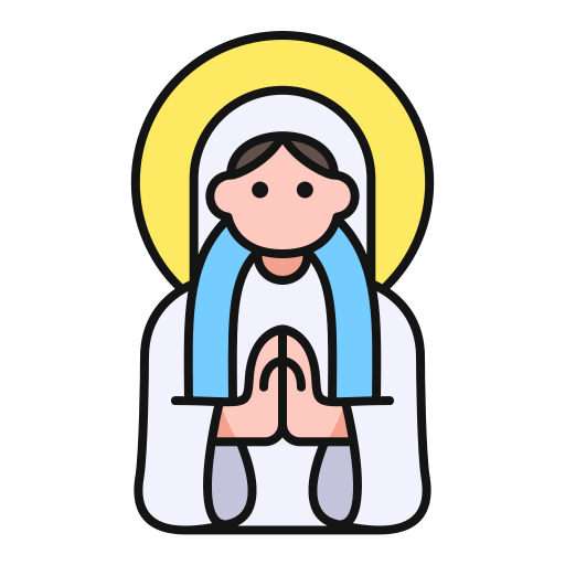 Дева Мария Generic Outline Color иконка