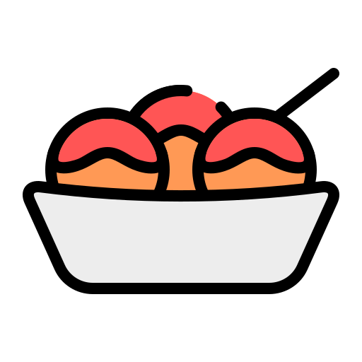 takoyaki Generic Outline Color icoon