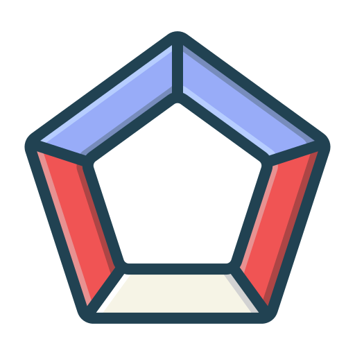 pentagon Generic Outline Color icon
