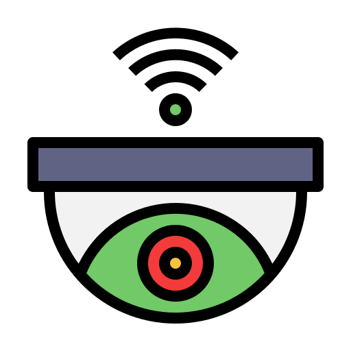 webcam Generic Outline Color icona