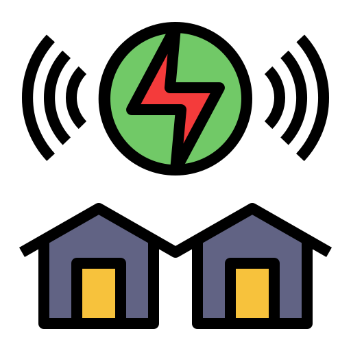 elektryczny dom Generic Outline Color ikona
