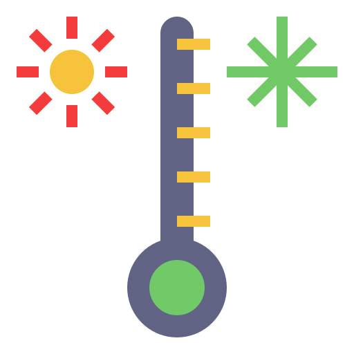 kontrola temperatury Generic Flat ikona