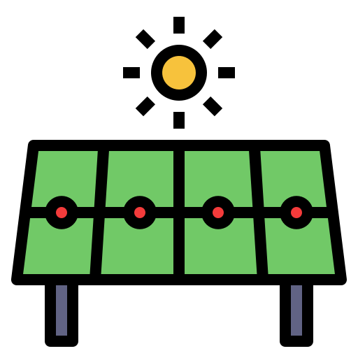 célula solar Generic Outline Color icono