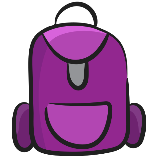 Backpack Generic Hand Drawn Color icon