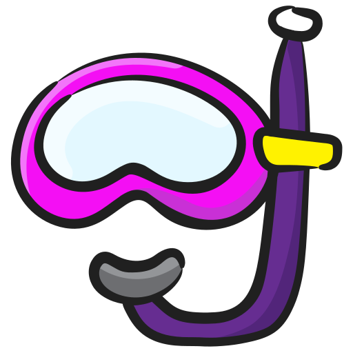 Diving mask Generic Hand Drawn Color icon