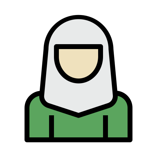 moslim vrouw Generic Outline Color icoon