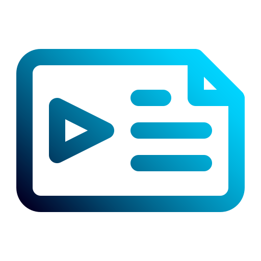 Video file Generic Gradient icon