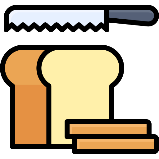 cuchillo para el pan Generic Outline Color icono