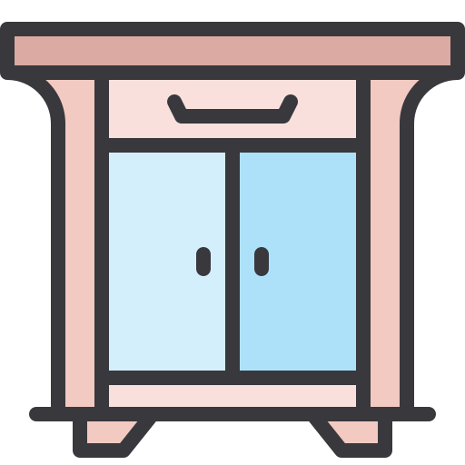 Cabinet drawer Generic Outline Color icon