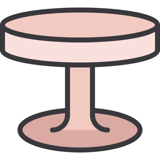 okrągły stół Generic Outline Color ikona