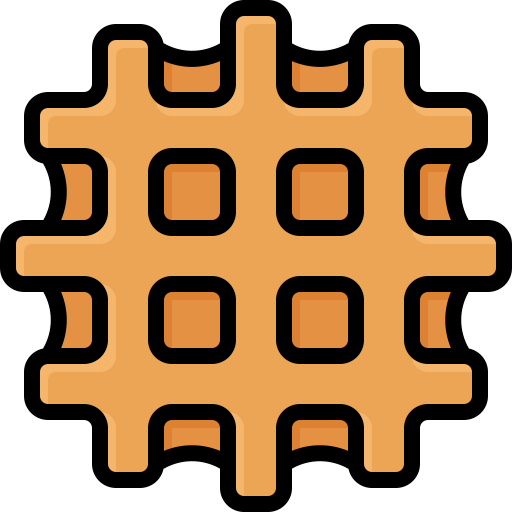 Waffle Generic Outline Color icon