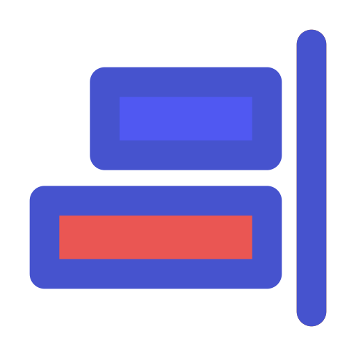 오른쪽 정렬 Generic Outline Color icon