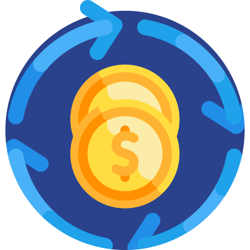 przepływ pieniędzy Detailed Flat Circular Flat ikona