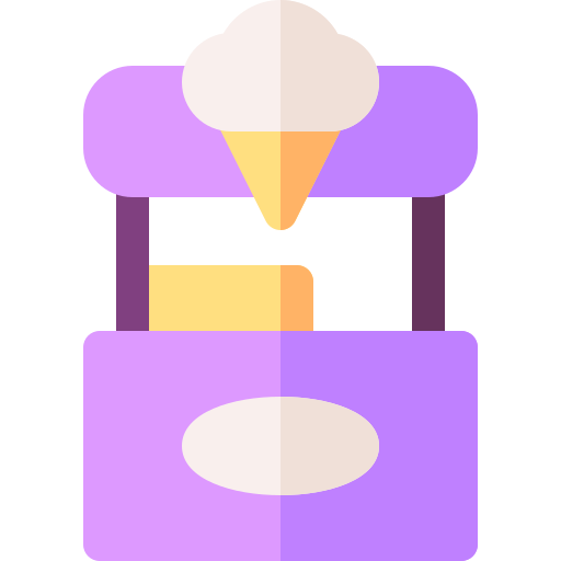 heladería Basic Rounded Flat icono