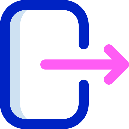 uitloggen Super Basic Orbit Color icoon