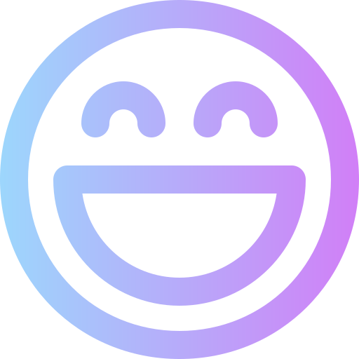 szczęśliwy Super Basic Rounded Gradient ikona