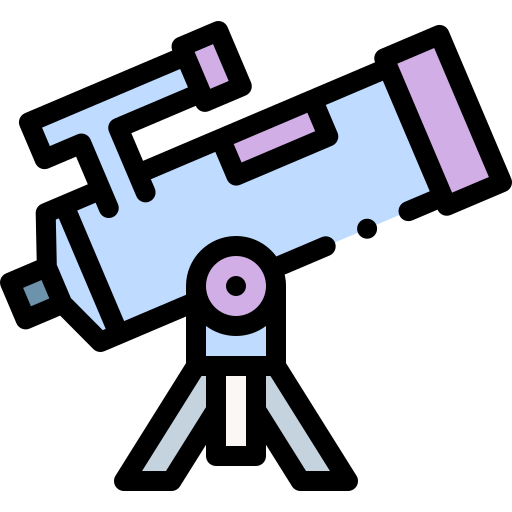télescope Detailed Rounded Lineal color Icône