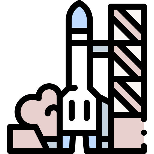 rakieta Detailed Rounded Lineal color ikona